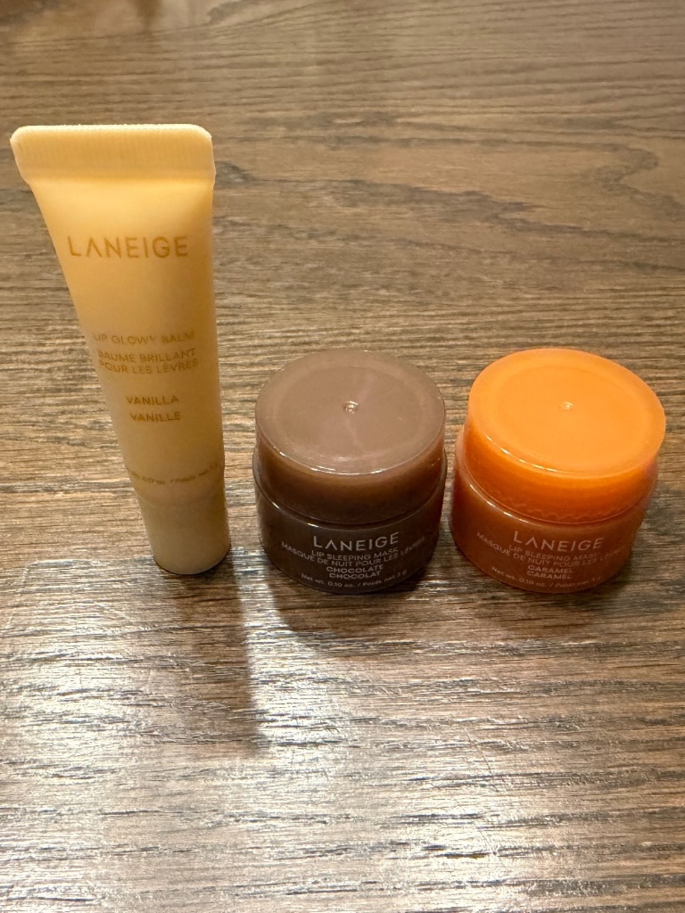 BNWOB LANEIGE Lip Care Trio Mini Set - Chocolate, Caramel & Vanilla BRAND NEW